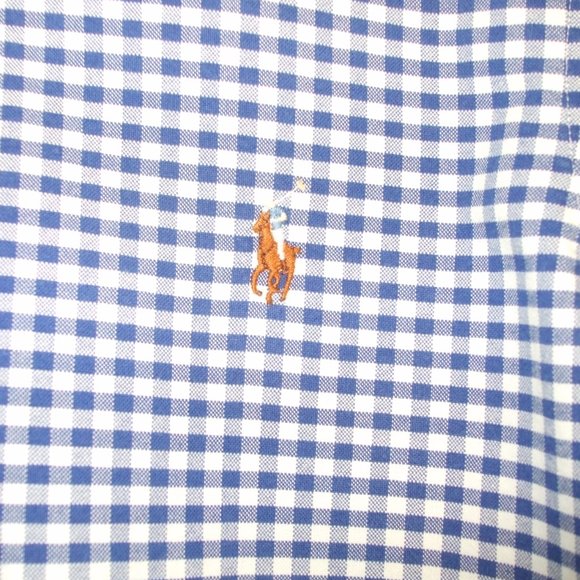 Blue and White checked Ralph Lauren Boys Button Down - Picture 3 of 4